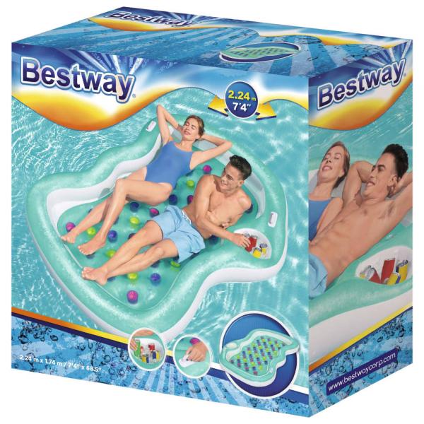 Bestway Designer Wasser-Lounge für 2 Personen 224x174 cm 