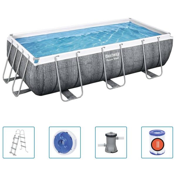 Bestway Power Stahlrahmen-Pool Set 404x201x100 cm