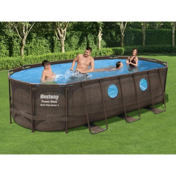 ARDEBO.de - Bestway Power Steel Swim Vista Series Swimmingpool-Set 549x274x122 cm