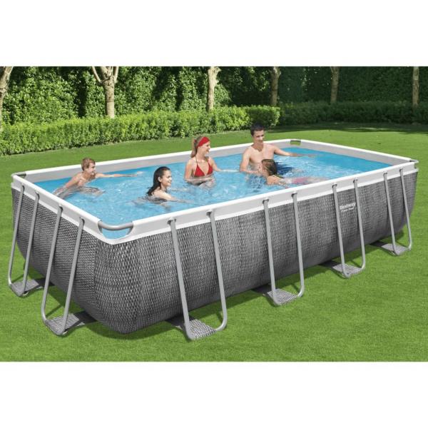 ARDEBO.de - Bestway Power Steel Swimmingpool-Set Rechteckig 549x274x122 cm