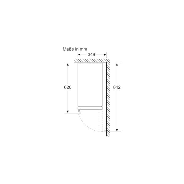 Bosch KUW20VHF0 Einbau-Weinkühlschrank mit Glastür, 58 L, 21 Flaschen, Präsentationsmodul, LED-Beleuchtung, schwarz