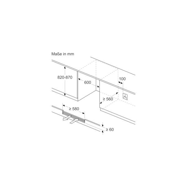 Bosch KUW21AHG0 Weinkühlschrank mit Glastür, 120 L, 60cm breit, zwei Temperaturzonen, LED-Beleuchtung, schwarz