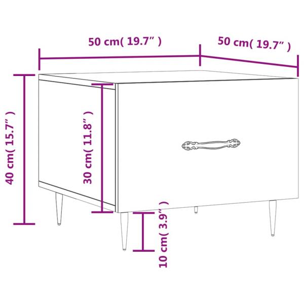 Couchtisch Sonoma-Eiche 50x50x40 cm Holzwerkstoff