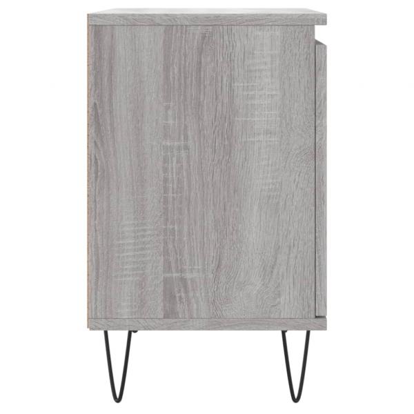 Nachttische 2 Stk. Grau Sonoma 40x30x50 cm Holzwerkstoff