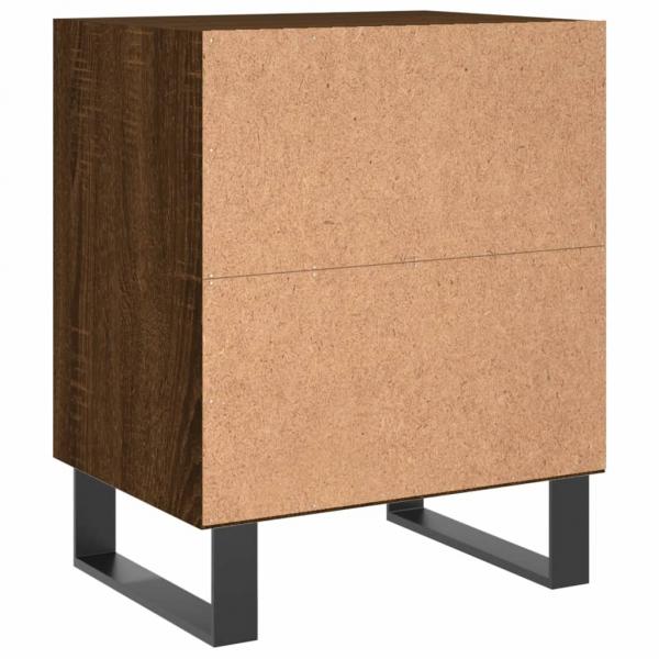 Nachttische 2 Stk. Braun Eichen-Optik 40x30x50 cm Holzwerkstoff