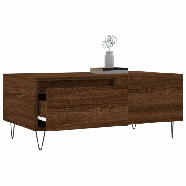 Couchtisch Braun Eichen-Optik 90x50x36,5 cm Holzwerkstoff