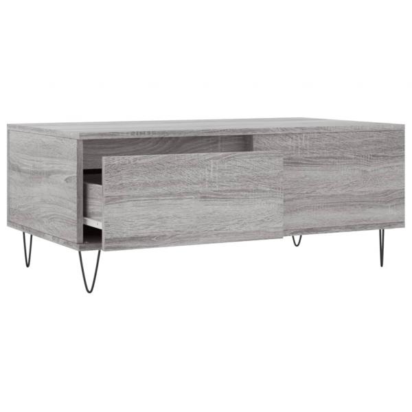 Couchtisch Grau Sonoma 90x50x36,5 cm Holzwerkstoff