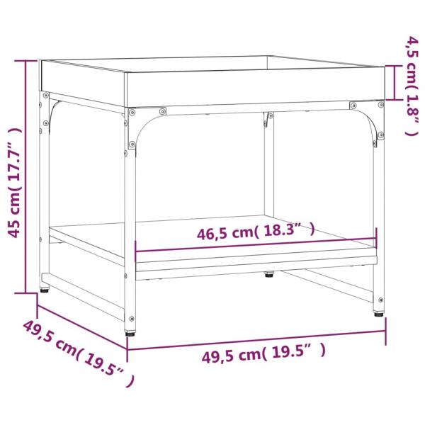 Couchtisch Schwarz 49,5x49,5x45 cm Holzwerkstoff