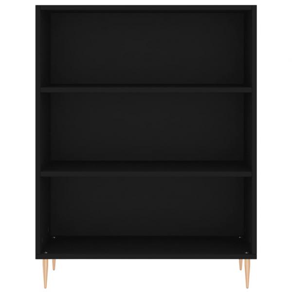 Bücherregal Schwarz 69,5x32,5x90 cm Holzwerkstoff