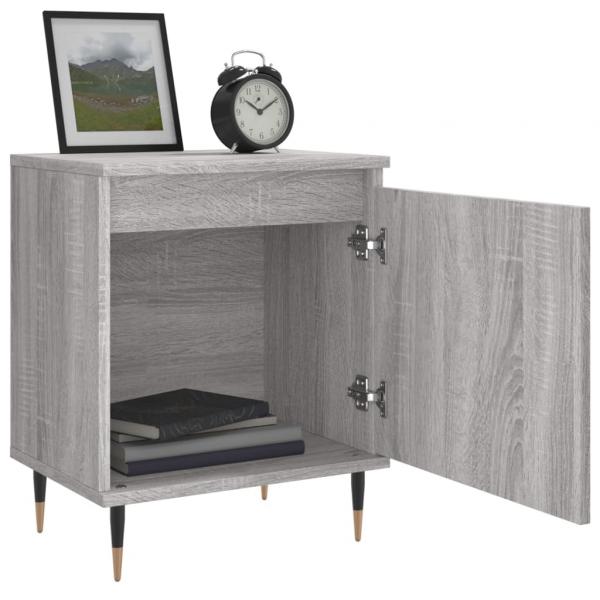 Nachttische 2 Stk. Grau Sonoma 40x30x50 cm Holzwerkstoff