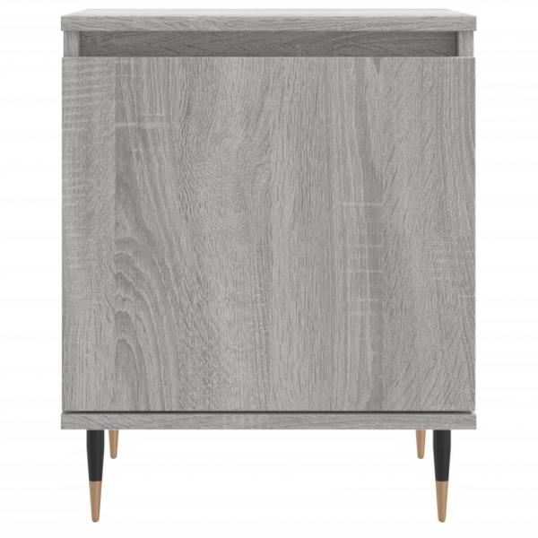 Nachttische 2 Stk. Grau Sonoma 40x30x50 cm Holzwerkstoff