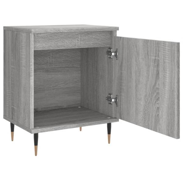 Nachttische 2 Stk. Grau Sonoma 40x30x50 cm Holzwerkstoff