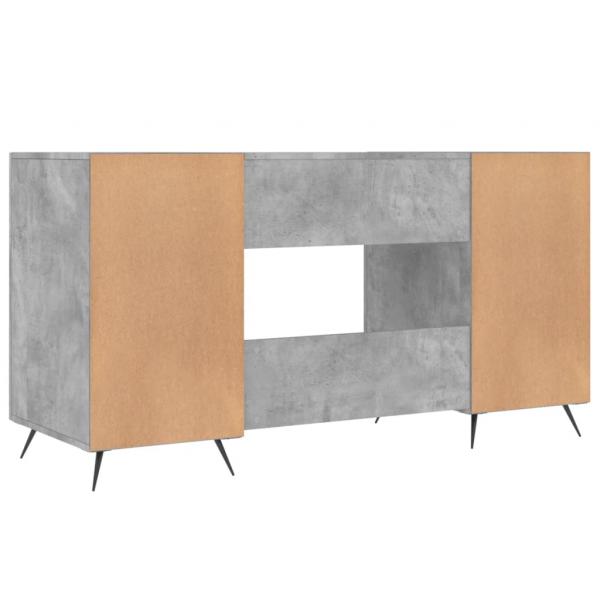 Schreibtisch Betongrau 140x50x75 cm Holzwerkstoff