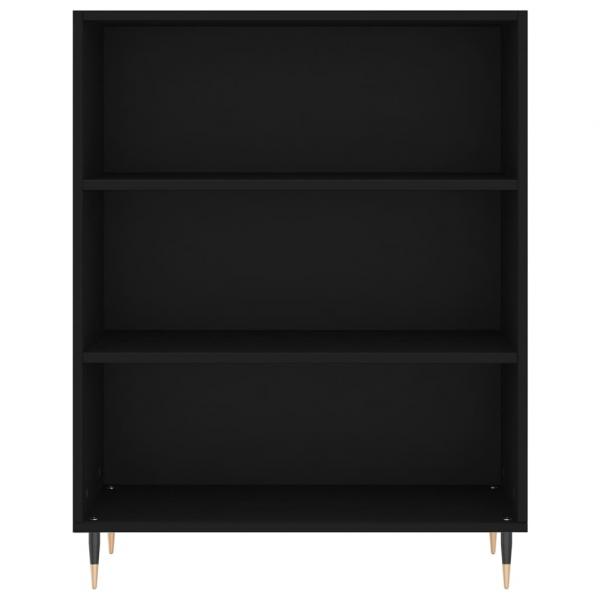 Bücherregal Schwarz 69,5x32,5x90 cm Holzwerkstoff