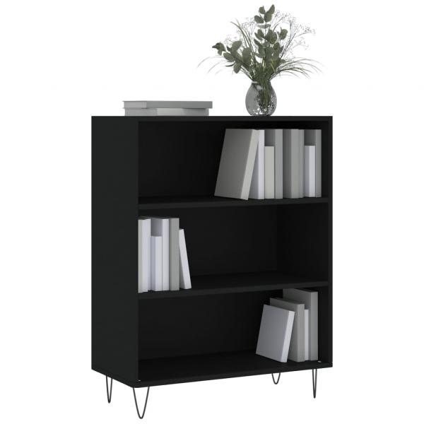 Bücherregal Schwarz 69,5x32,5x90 cm Holzwerkstoff