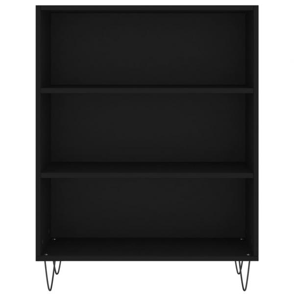 Bücherregal Schwarz 69,5x32,5x90 cm Holzwerkstoff