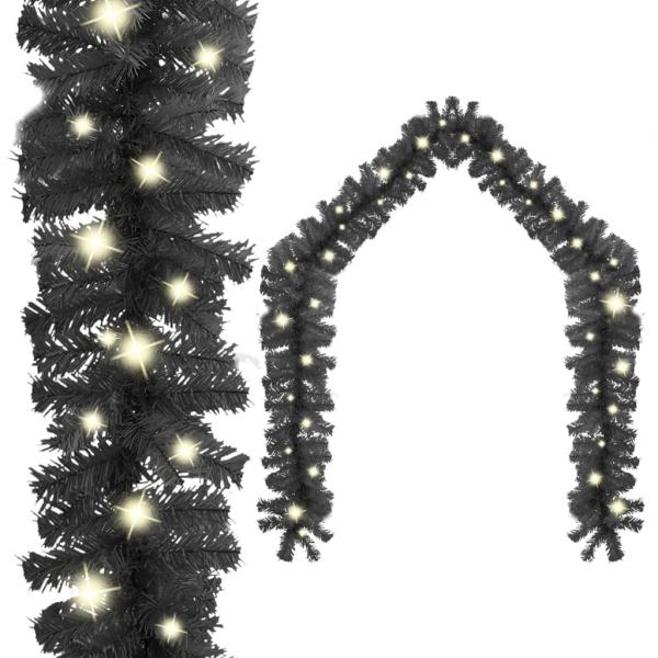 ARDEBO.de - Weihnachtsgirlande mit LED 5 m Schwarz