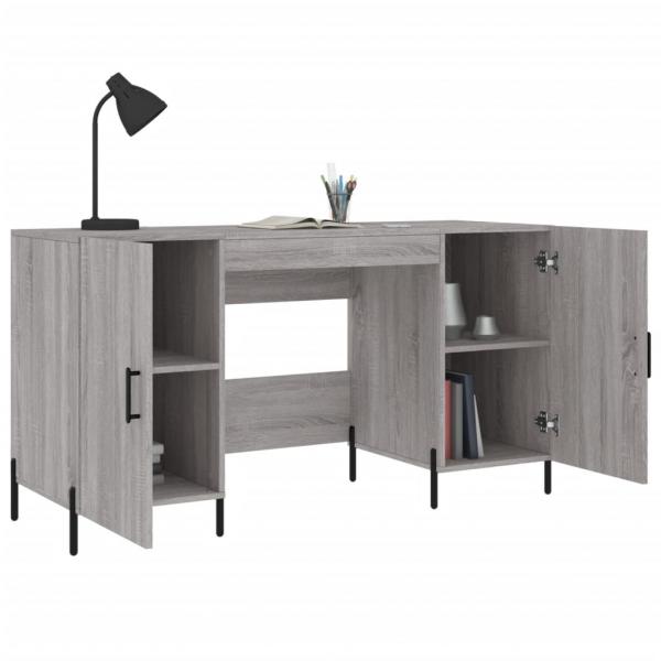 Schreibtisch Grau Sonoma 140x50x75 cm Holzwerkstoff