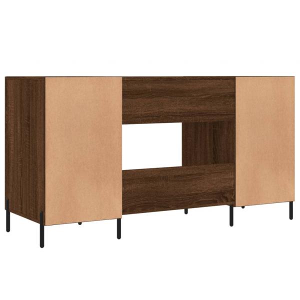 Schreibtisch Braun Eichen-Optik 140x50x75 cm Holzwerkstoff