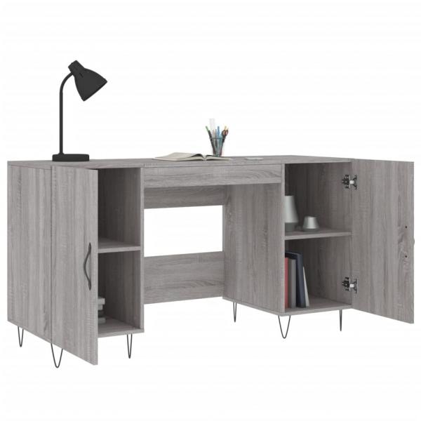 Schreibtisch Grau Sonoma 140x50x75 cm Holzwerkstoff