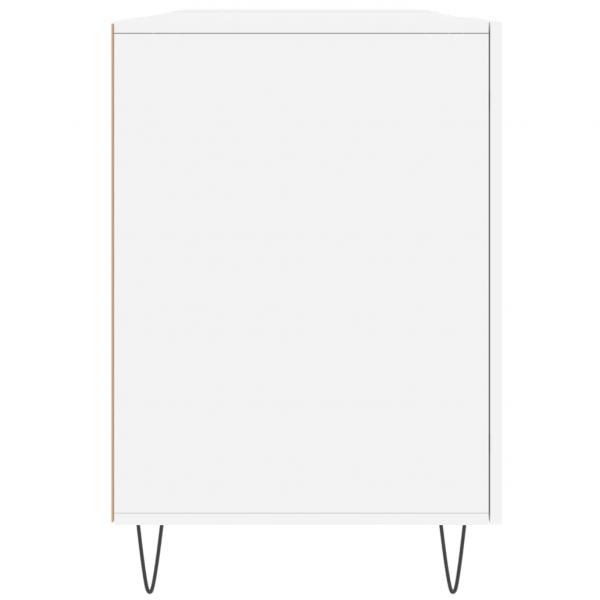 Schreibtisch Hochglanz-Weiß 140x50x75 cm Holzwerkstoff