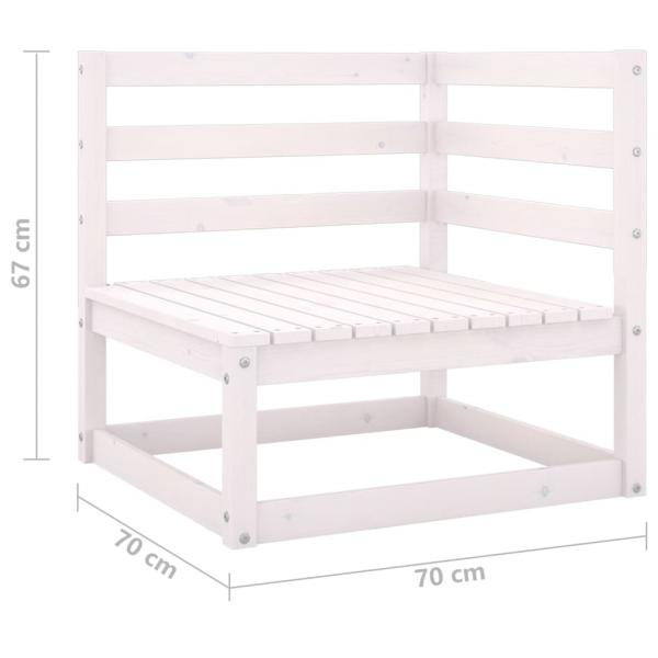 3-Sitzer-Gartensofa mit Kissen Kiefer Massivholz