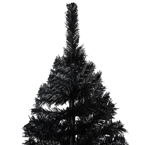 Künstlicher Weihnachtsbaum mit Ständer Schwarz 240 cm PVC