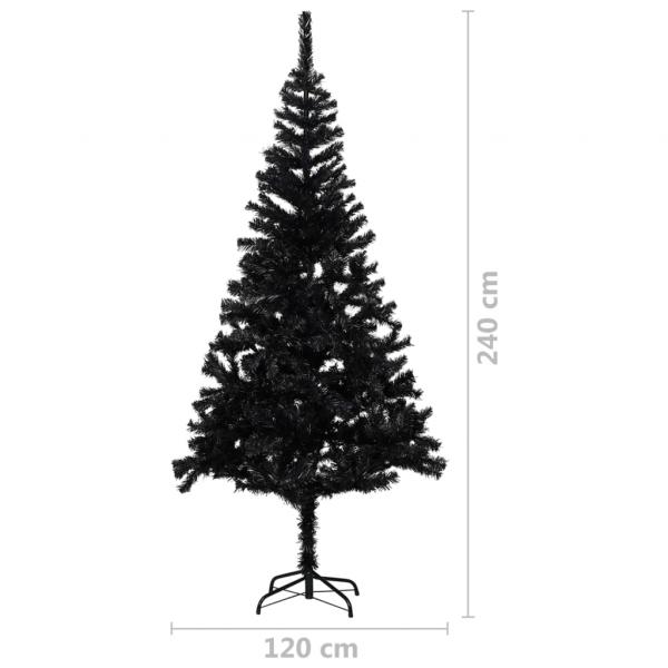 Künstlicher Weihnachtsbaum mit Ständer Schwarz 240 cm PVC