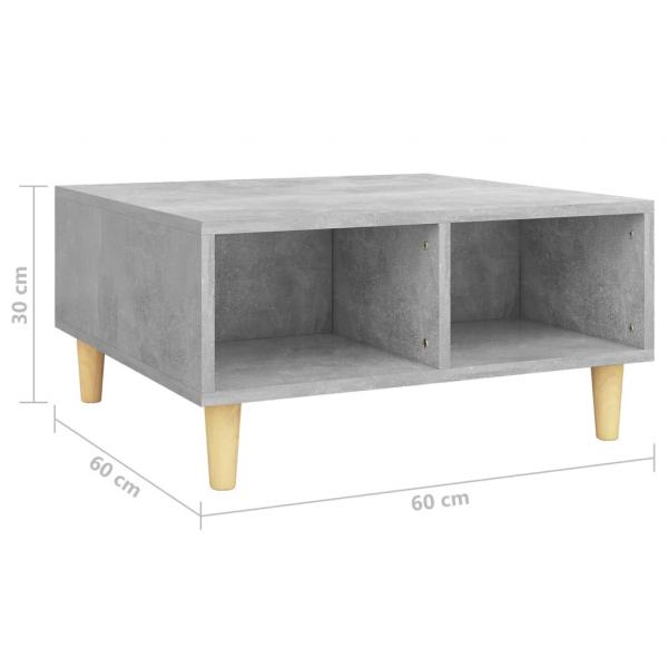 Couchtisch Betongrau 60x60x30 cm Holzwerkstoff