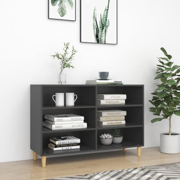 ARDEBO.de - Sideboard Grau 103,5x35x70 cm Holzwerkstoff