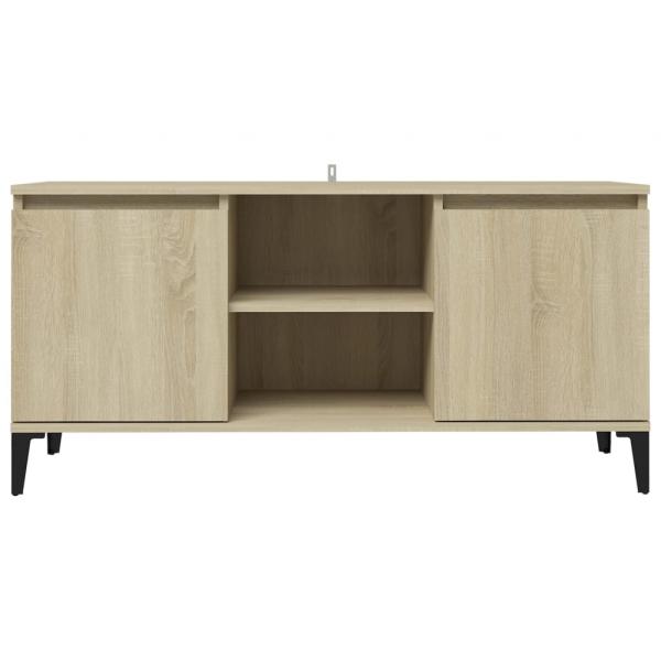 TV-Schrank mit Metallbeinen Sonoma-Eiche 103,5x35x50 cm