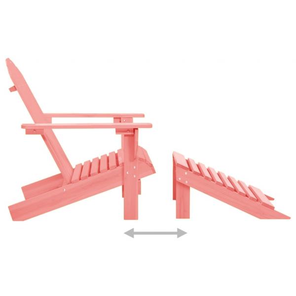 Adirondack-Gartenstuhl mit Fußteil Massivholz Tanne Rosa