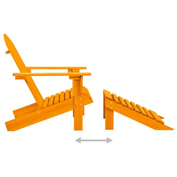 Adirondack-Gartenstuhl mit Fußteil Massivholz Tanne Orange