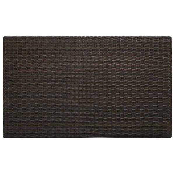 5-tlg. Garten-Bar-Set mit Armlehnen Poly Rattan Braun