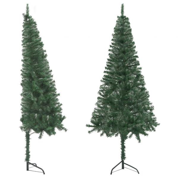 ARDEBO.de - Künstlicher Eck-Weihnachtsbaum Grün 240 cm PVC