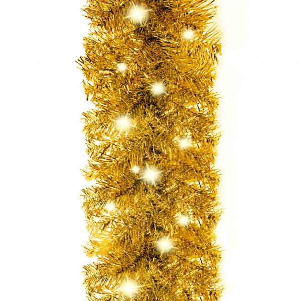 Weihnachtsgirlande mit LED 10 m Golden