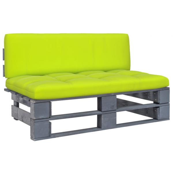 ARDEBO.de - Outdoor-Mittelsofa Paletten Imprägniertes Kiefernholz Grau