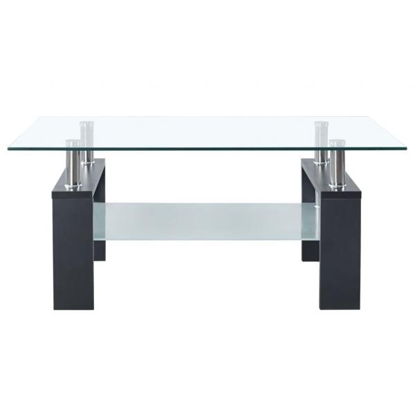 Couchtisch Grau Transparent 95x55x40 cm Hartglas