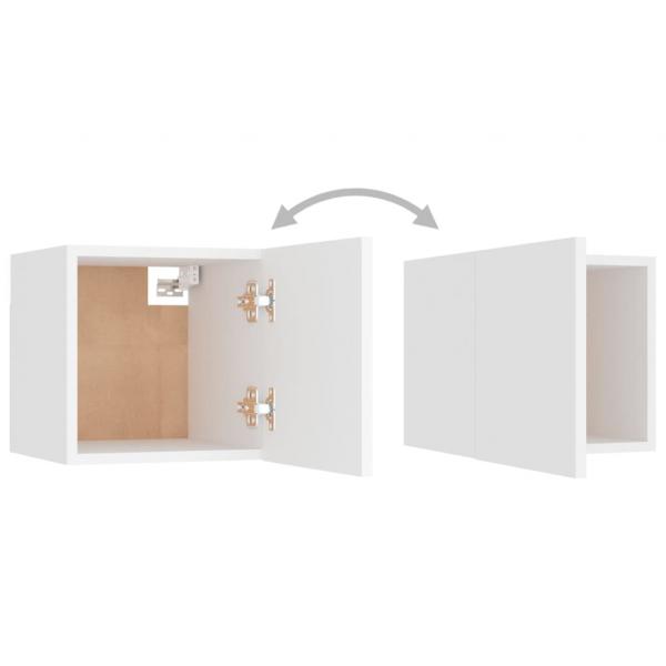 3-tlg. TV-Schrank-Set Weiß Holzwerkstoff