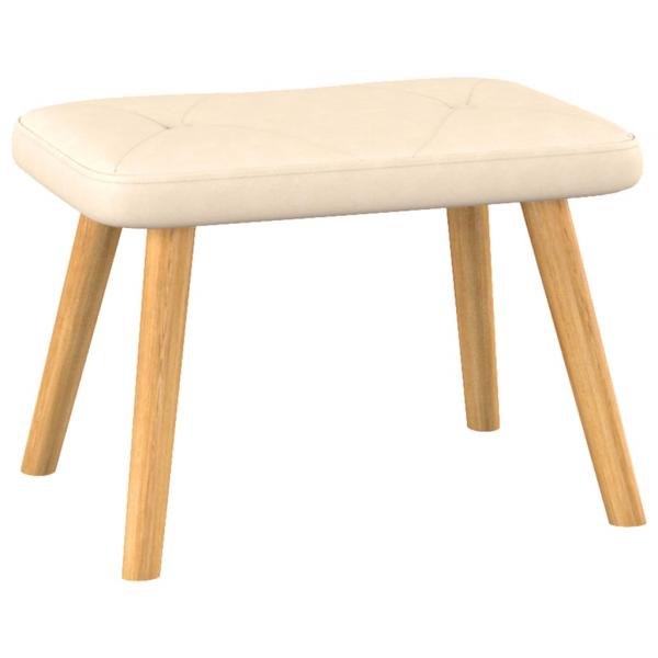 Relaxsessel mit Hocker Creme Stoff