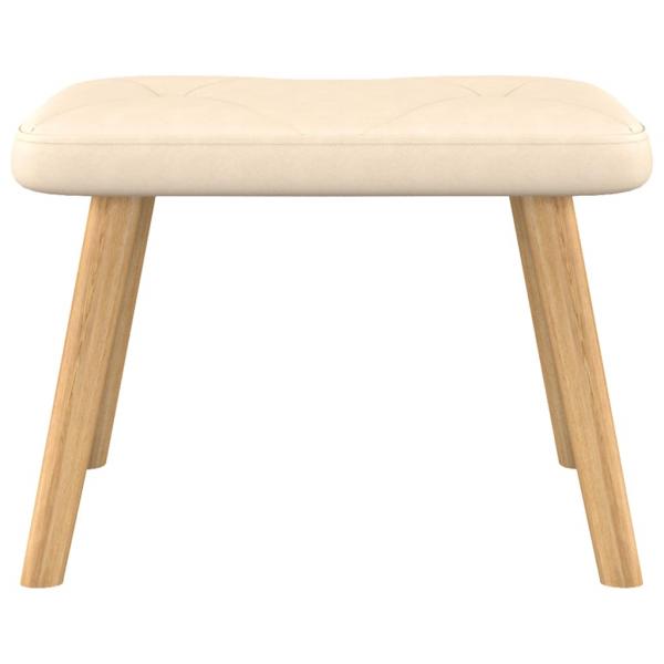 Relaxsessel mit Hocker Creme Stoff