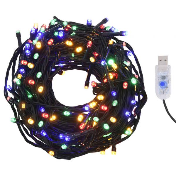 Lichterkette mit 400 LEDs Mehrfarbig 40 m 8 Lichteffekte