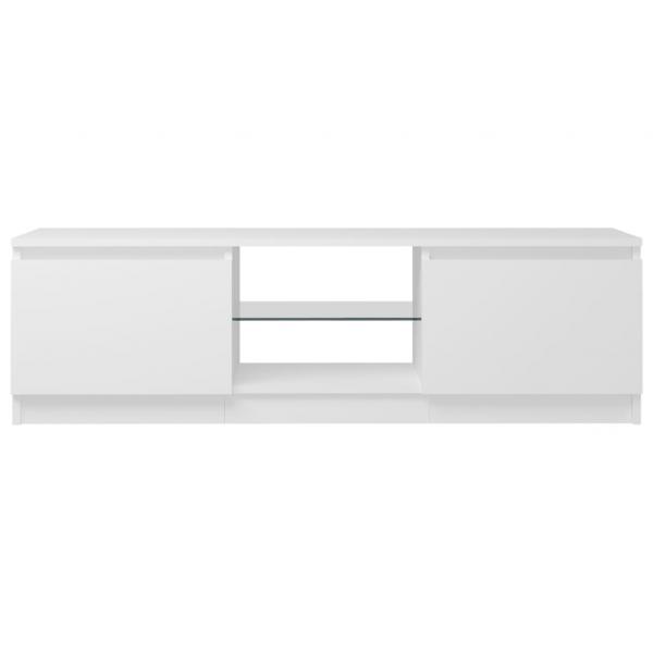 TV-Schrank mit LED-Leuchten Weiß 120x30x35,5 cm