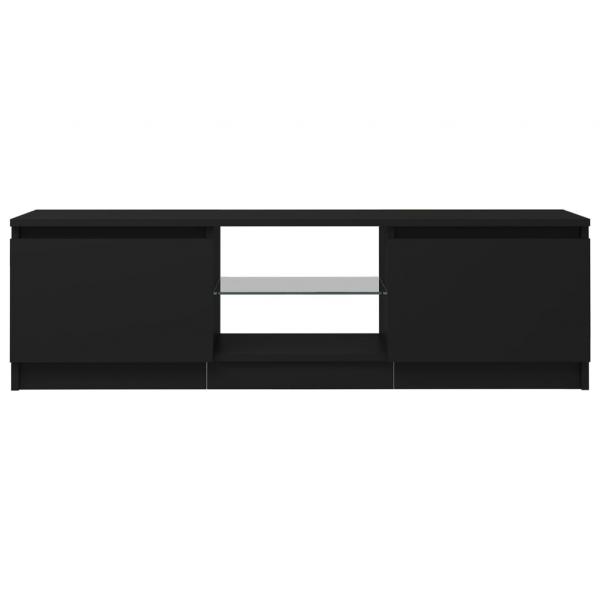 TV-Schrank mit LED-Leuchten Schwarz 120x30x35,5 cm