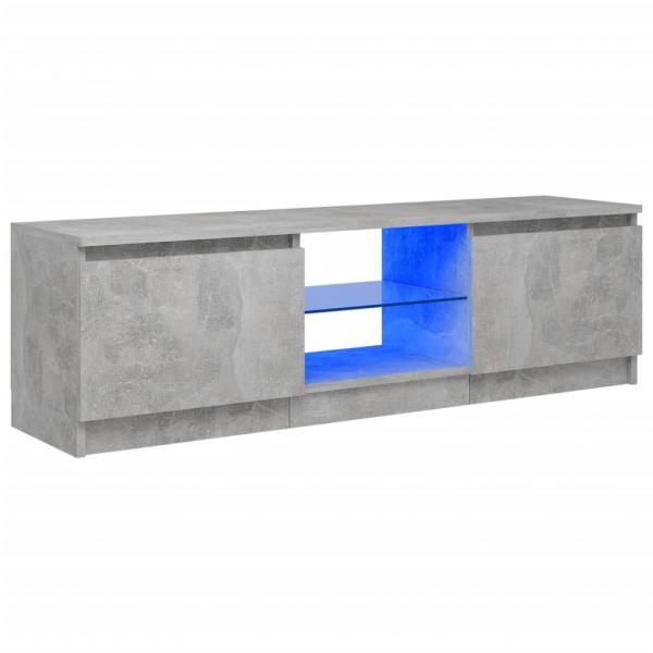 TV-Schrank mit LED-Leuchten Betongrau 120x30x35,5 cm