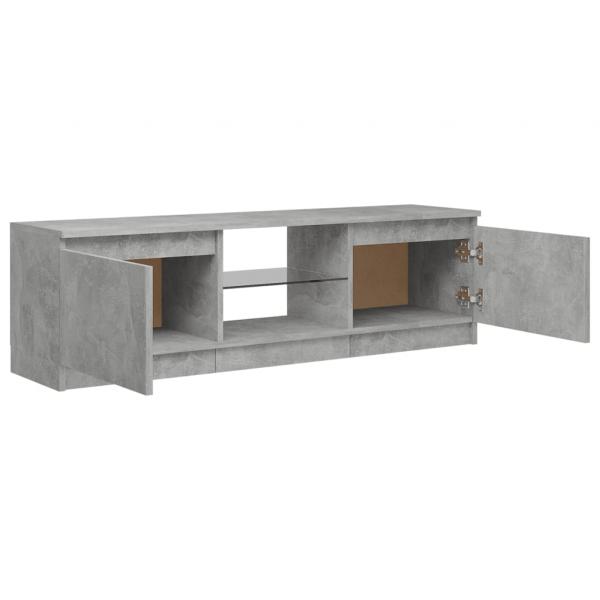 TV-Schrank mit LED-Leuchten Betongrau 120x30x35,5 cm