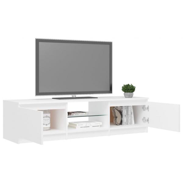 TV-Schrank mit LED-Leuchten Weiß 140x40x35,5 cm