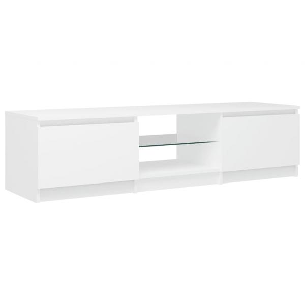 TV-Schrank mit LED-Leuchten Weiß 140x40x35,5 cm