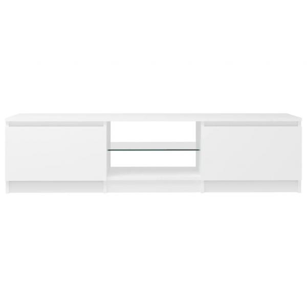 TV-Schrank mit LED-Leuchten Weiß 140x40x35,5 cm