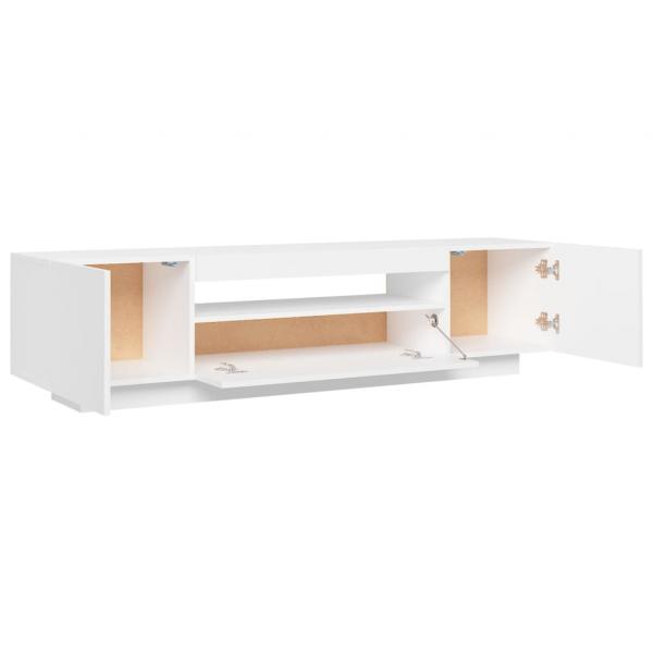 TV-Schrank mit LED-Leuchten Weiß 160x35x40 cm